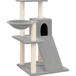 Huisdierbenodigdheden*vidaXL Kattenmeubel met sisal krabpalen 82 cm Lichtgrijs