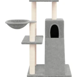 Huisdierbenodigdheden*vidaXL Kattenmeubel met sisal krabpalen 82 cm Lichtgrijs