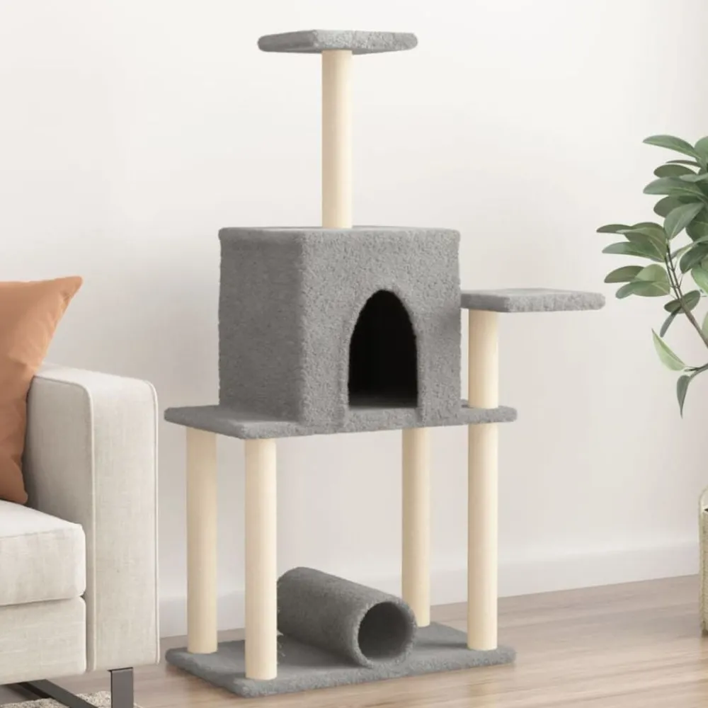 Kattenmeubel met sisal krabpalen 122 cm>vidaXL Online