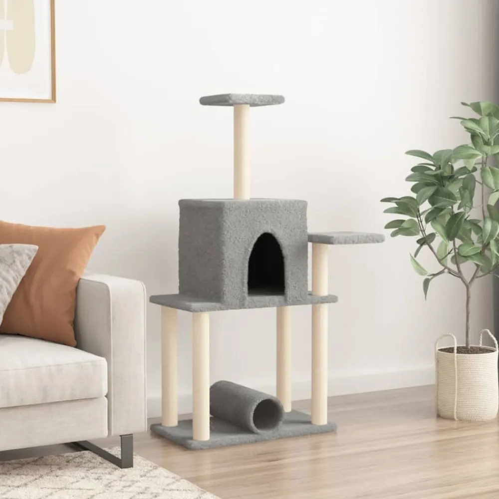 Kattenmeubel met sisal krabpalen 122 cm>vidaXL Online