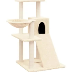 Huisdierbenodigdheden*vidaXL Kattenmeubel met sisal krabpalen 82 cm crèmekleurig Cr&egrave;me