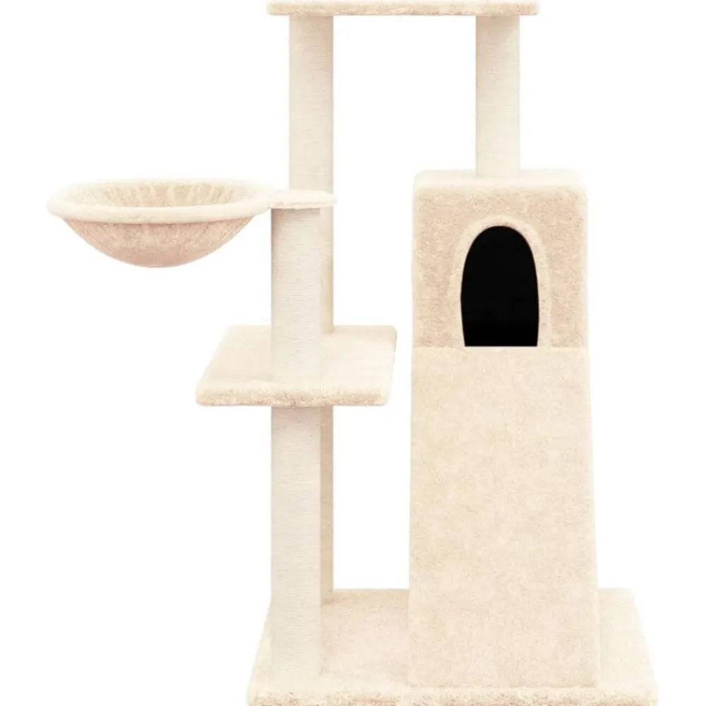 Huisdierbenodigdheden*vidaXL Kattenmeubel met sisal krabpalen 82 cm crèmekleurig Crème