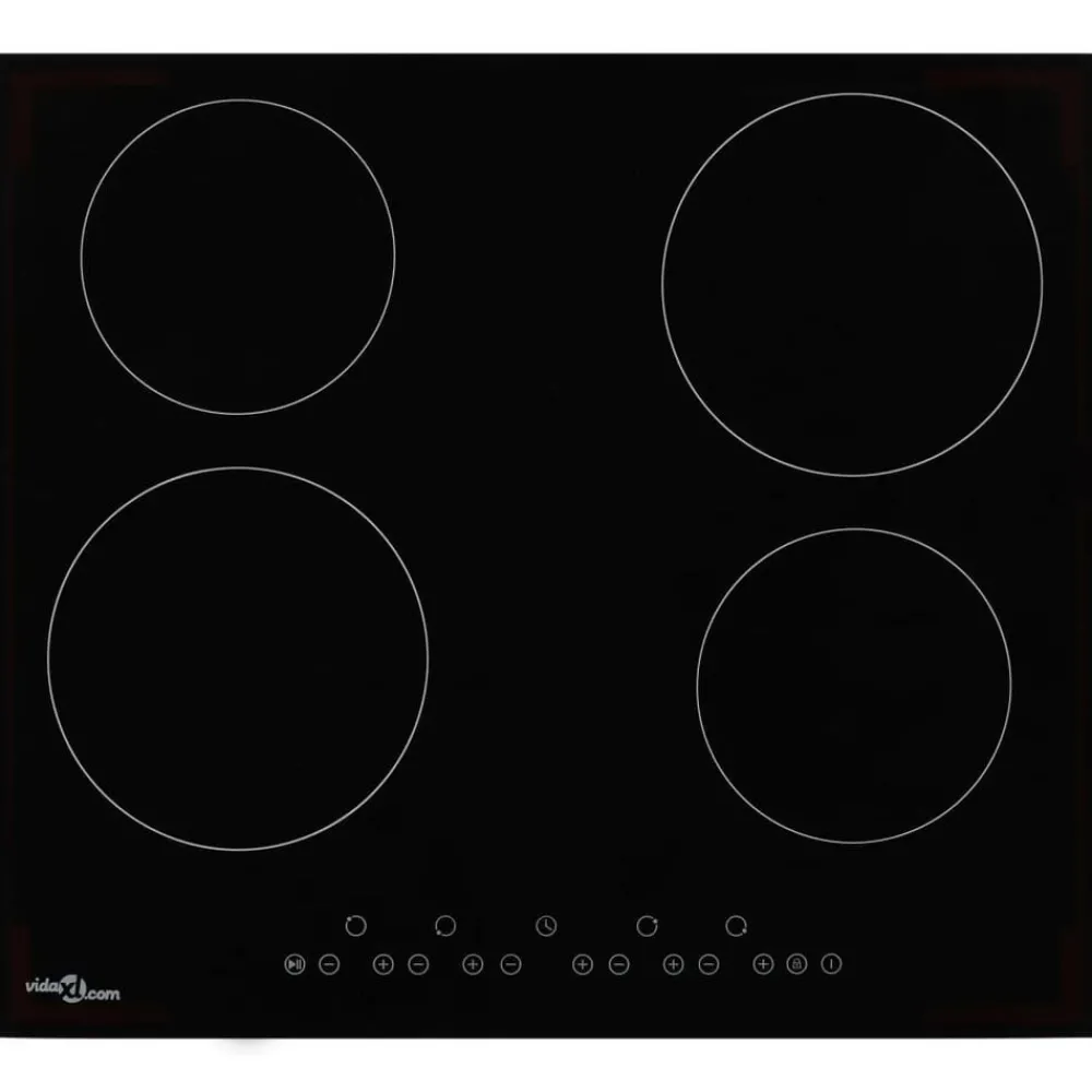 Keuken & Eetkamer*vidaXL Keramische kookplaat met 4 kookzones aanraakbediening 6000 W