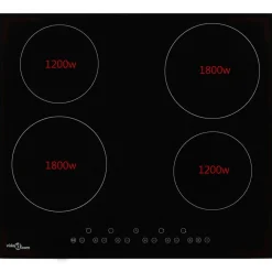 Keuken & Eetkamer*vidaXL Keramische kookplaat met 4 kookzones aanraakbediening 6000 W