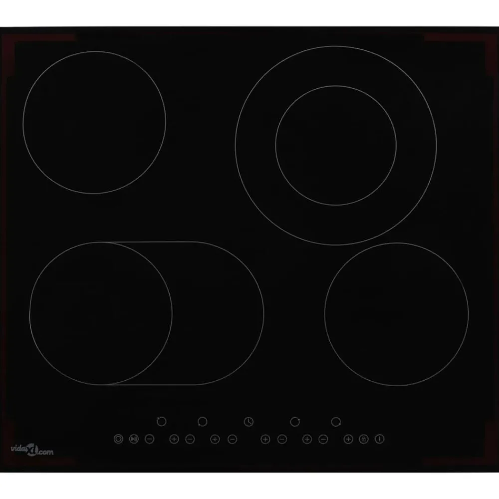 Keuken & Eetkamer*vidaXL Keramische kookplaat met 4 kookzones aanraakbediening 6600 W