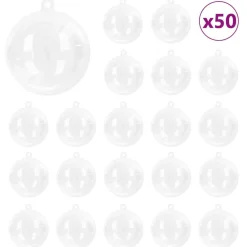 Kerstbal Set 50 pcs Doorzichtig Ø 5 cm>vidaXL Hot