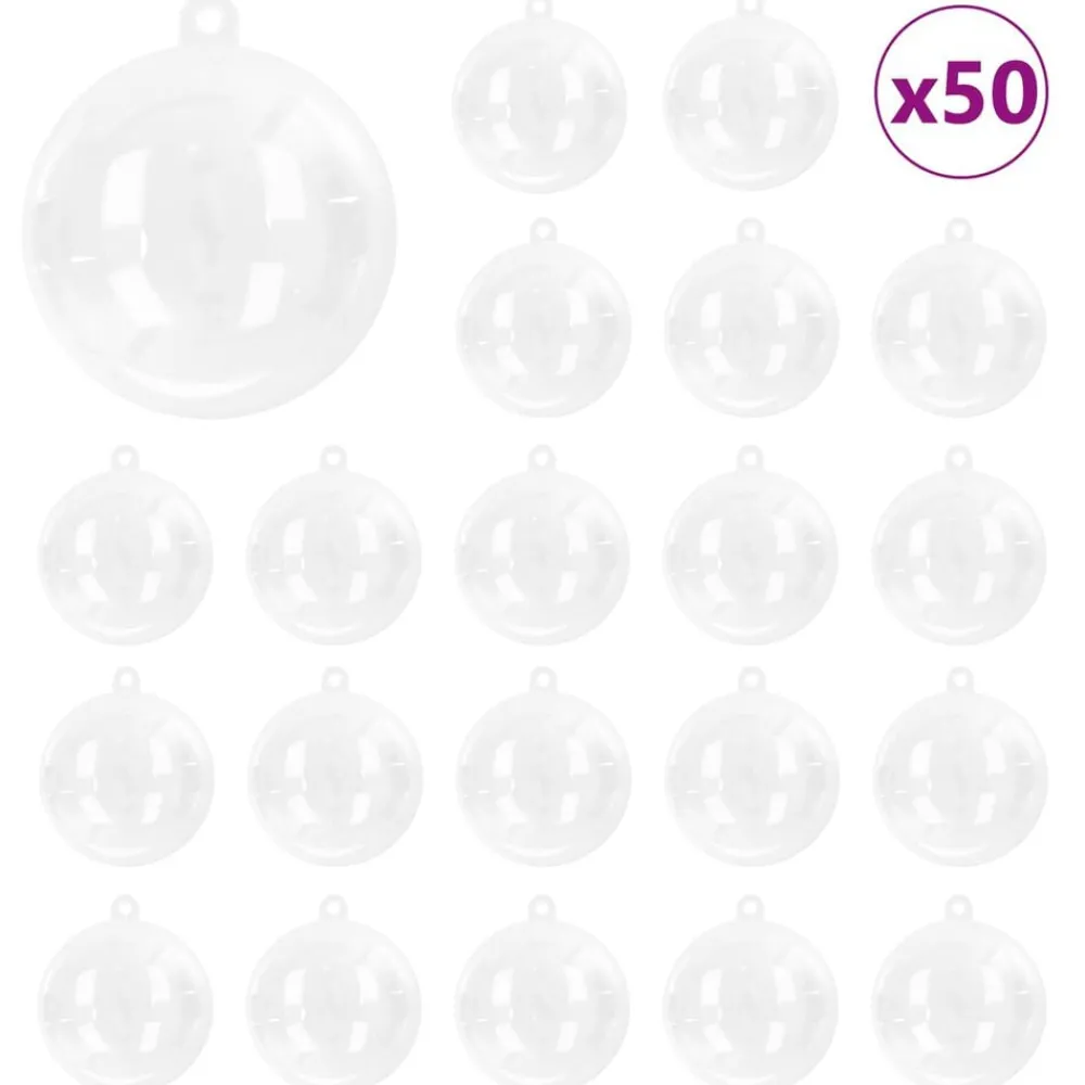Kerstbal Set 50 pcs Doorzichtig Ø 5 cm>vidaXL Hot