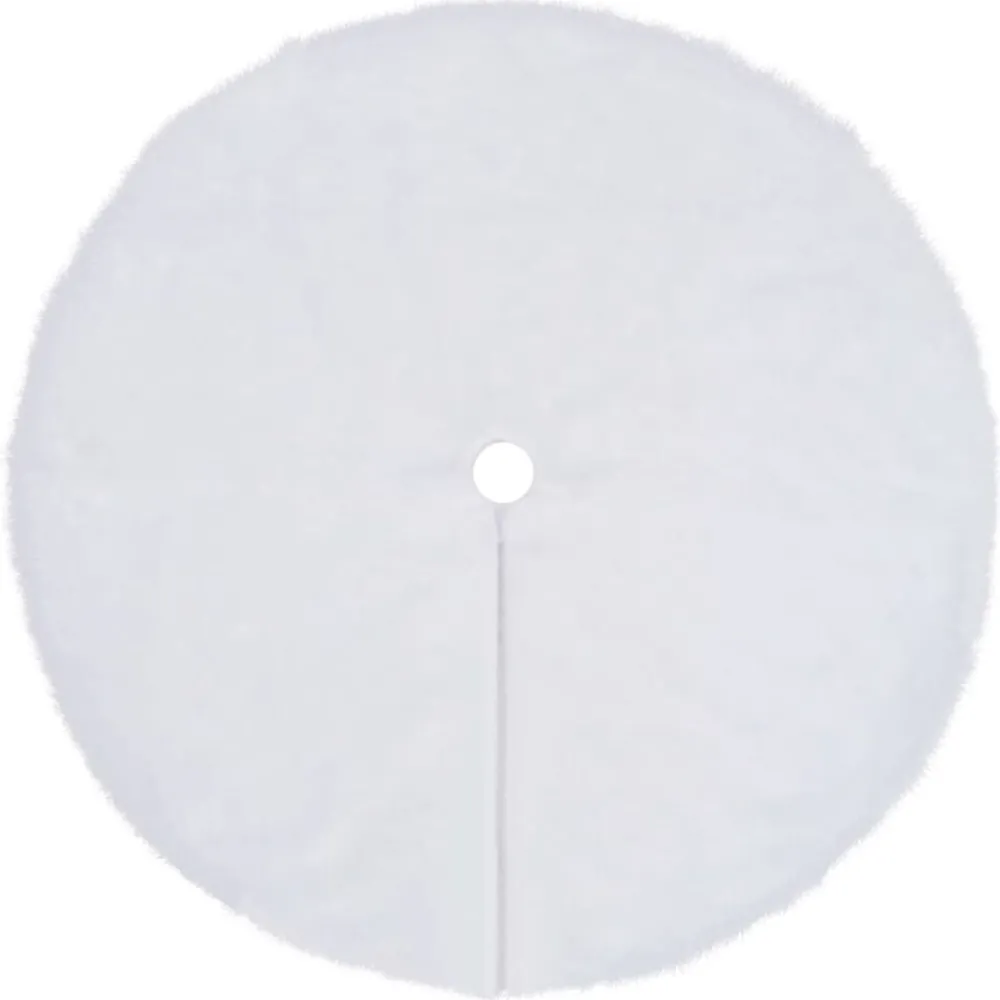 Kerstboomrok Wit 90 cm Imitatiebont>vidaXL
