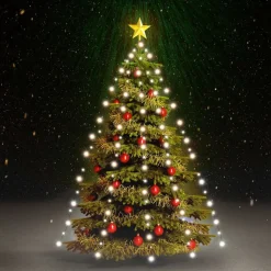 Verlichting*vidaXL Kerstboomverlichting met 150 LED's net 150 cm Koudwit