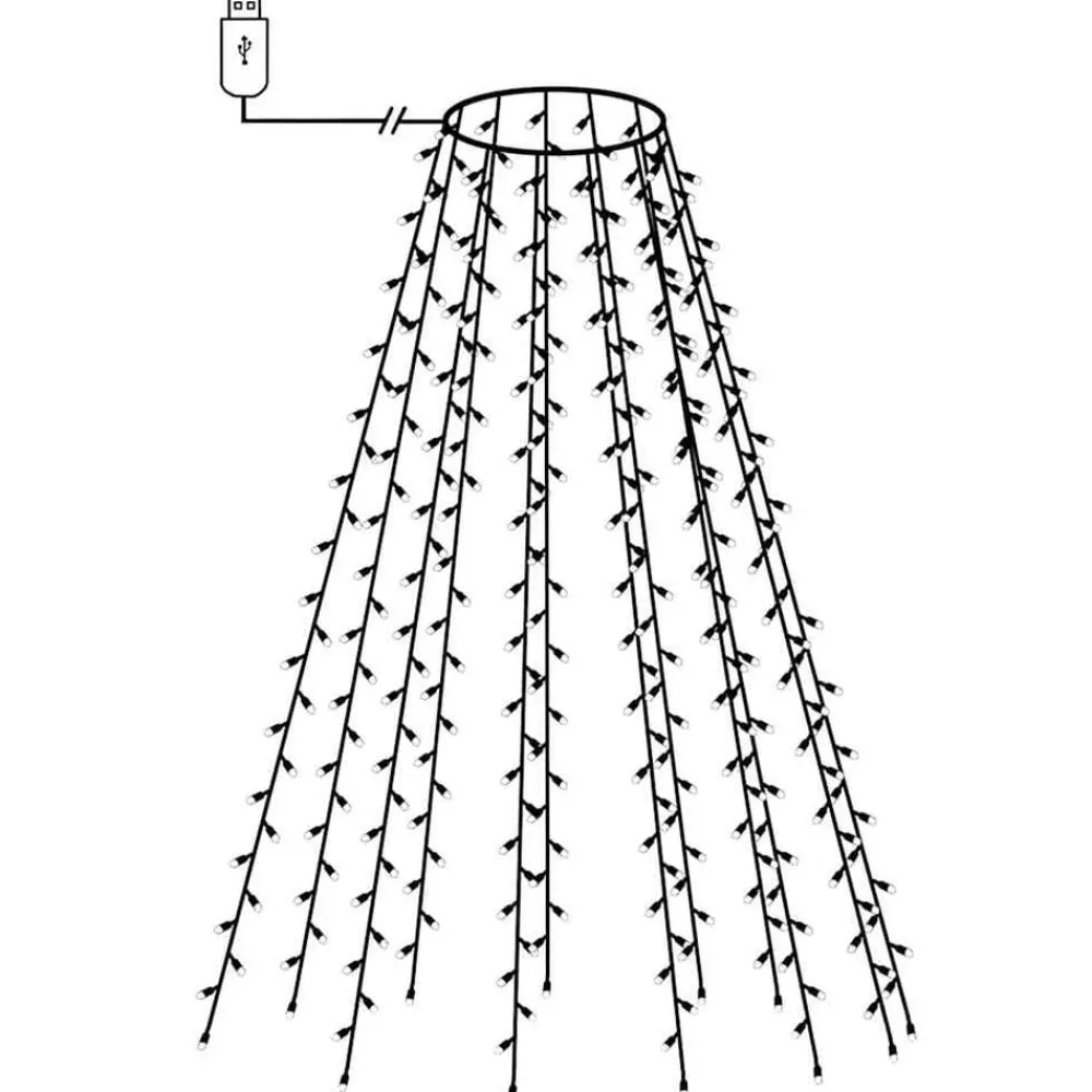 Verlichting*vidaXL Kerstboomverlichting met 150 LED's net 150 cm Koudwit