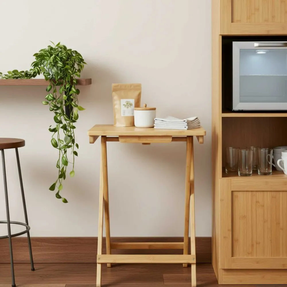 Keuken Tafel Naturel 40 x 30 x 53,5 cm Bamboe>vidaXL