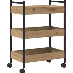 Keuken Trolley Artisan Eiken 50 x 30 x 70 cm Bewerkt hout>vidaXL Best