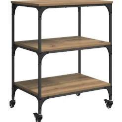 Keuken Trolley Artisan Eiken 60 x 41 x 76 cm Bewerkt hout>vidaXL Sale