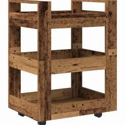 Trolleys*vidaXL Keuken Trolley Eikenhout 60 x 45 x 80 cm Bewerkt hout Oud hout