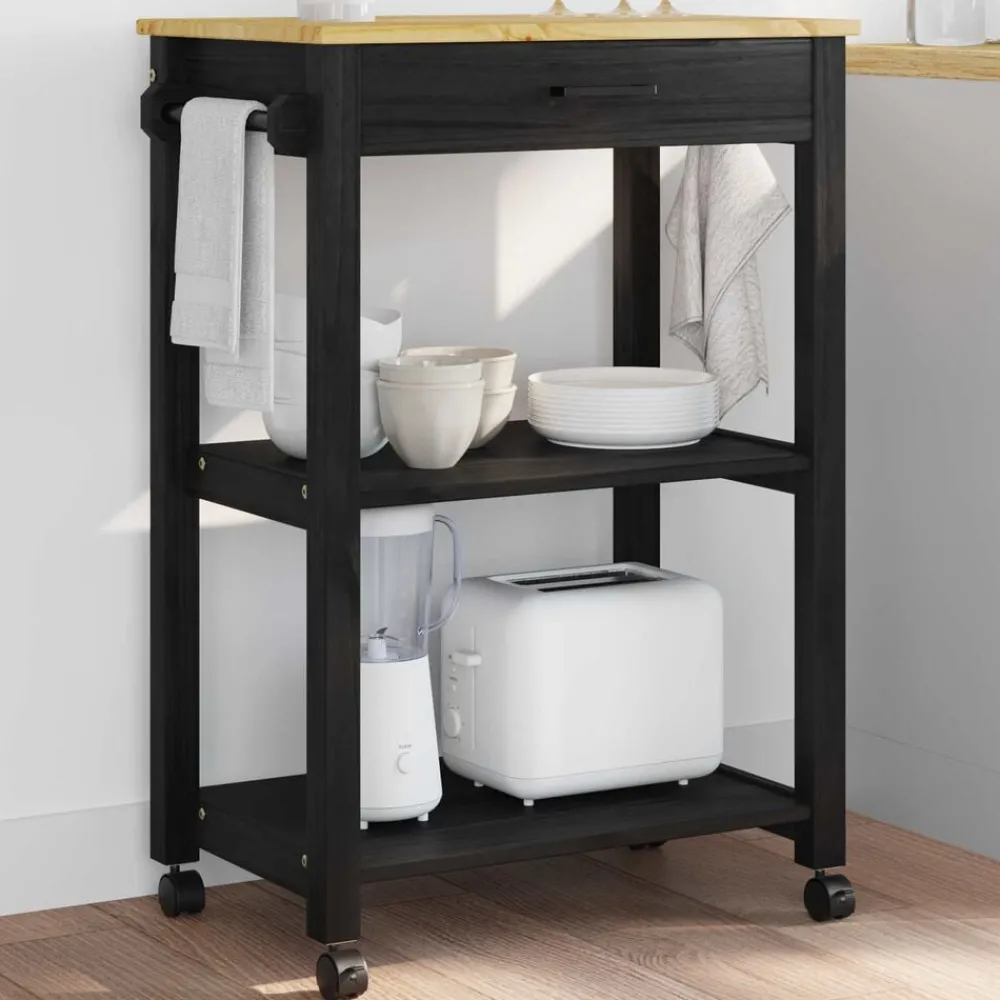 Keuken Trolley MONZA 60 x 40 x 88,5 cm Massief Vurenhout>vidaXL Outlet