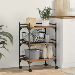 Keuken Trolley 50 x 35 x 75.5 cm Bewerkt hout>vidaXL Best