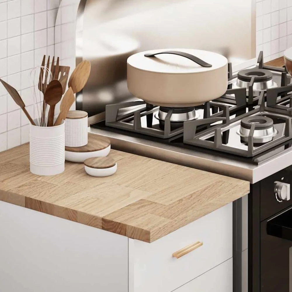 Tafelaccessoires*vidaXL Keuken werkblad rechthoekig 40x63,5x2,7 cm massief eikenhout