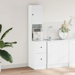 Kasten & Opbergmeubelen*vidaXL Keukenkast 35x50x180 cm bewerkt hout Wit