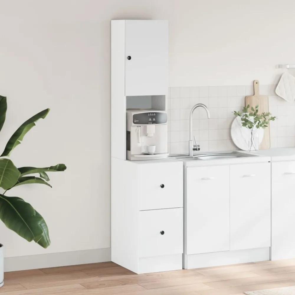 Kasten & Opbergmeubelen*vidaXL Keukenkast 35x50x180 cm bewerkt hout Wit