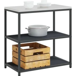 Keukenopslag met plank 90 x 50 x 92 cm Staal><noscript><img width=