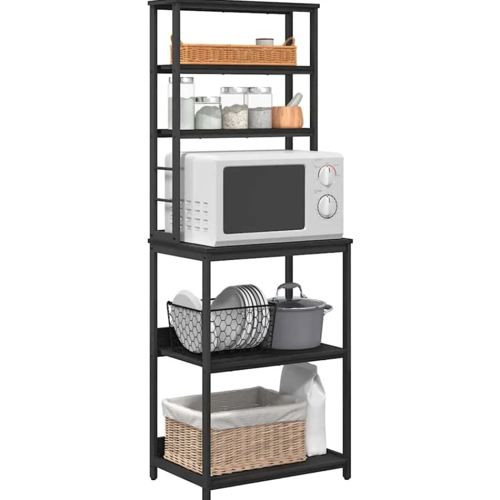 Boekenkasten & Wandplanken*vidaXL Keukenplank 60 x 40 x 168 cm Bewerkt hout Zwart eiken