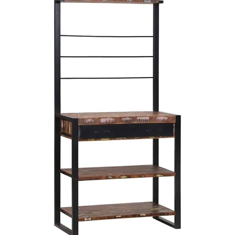 Keukenrek en Zwart 80 x 40 x 160 cm>vidaXL Discount