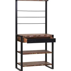 Keukenrek en Zwart 80 x 40 x 160 cm>vidaXL Discount