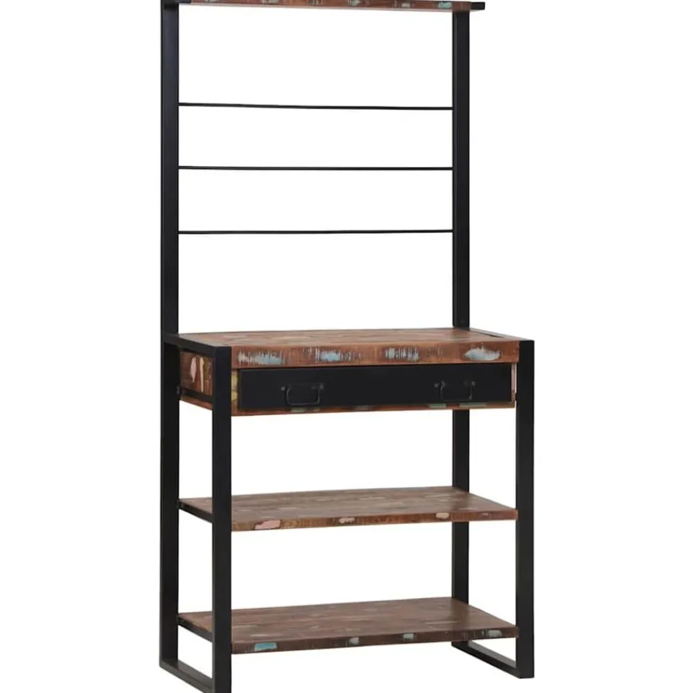 Keukenrek en Zwart 80 x 40 x 160 cm>vidaXL Discount