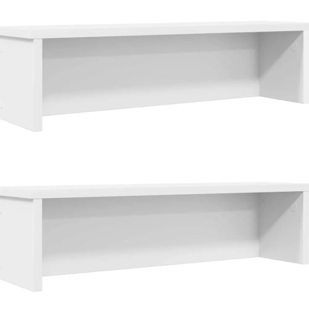 Keuken & Eetkamer*vidaXL Keukenrekken stapelbaar 2 st 50x15x16 cm Wit