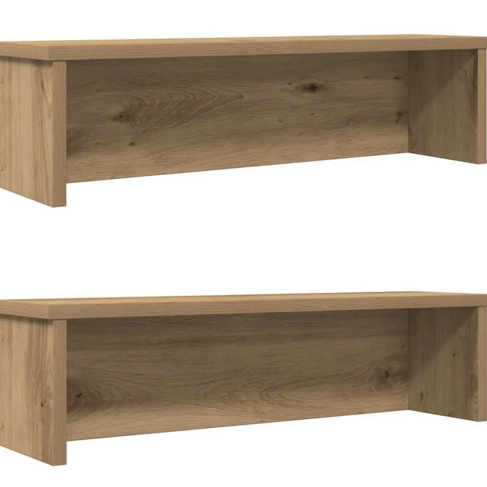 Keukenrekken stapelbaar 2 st 50x15x16 cm artisanaal eikenkleur>vidaXL