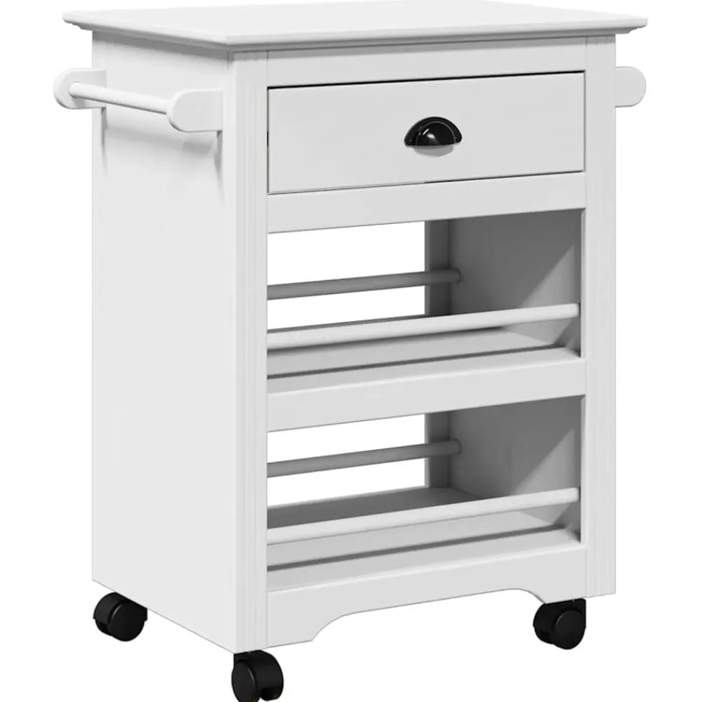 Trolleys*vidaXL Keukentrolley BODO 67,5x45x80 cm Wit