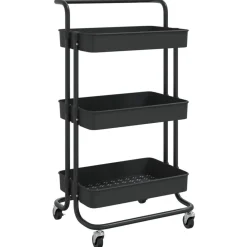 Keukentrolley 3-laags 42x35x85 cm ijzer en ABS>vidaXL Best