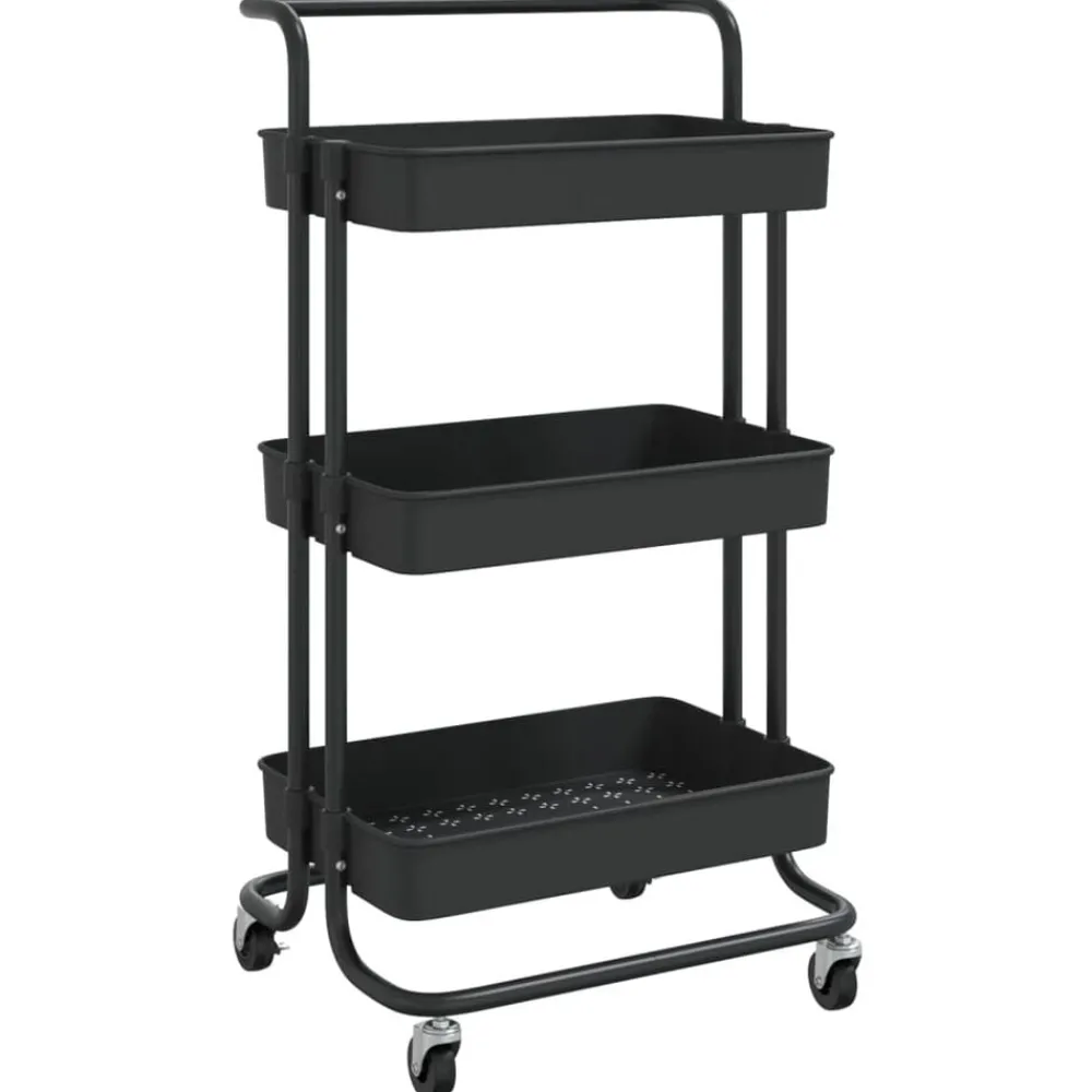 Keukentrolley 3-laags 42x35x85 cm ijzer en ABS>vidaXL Best