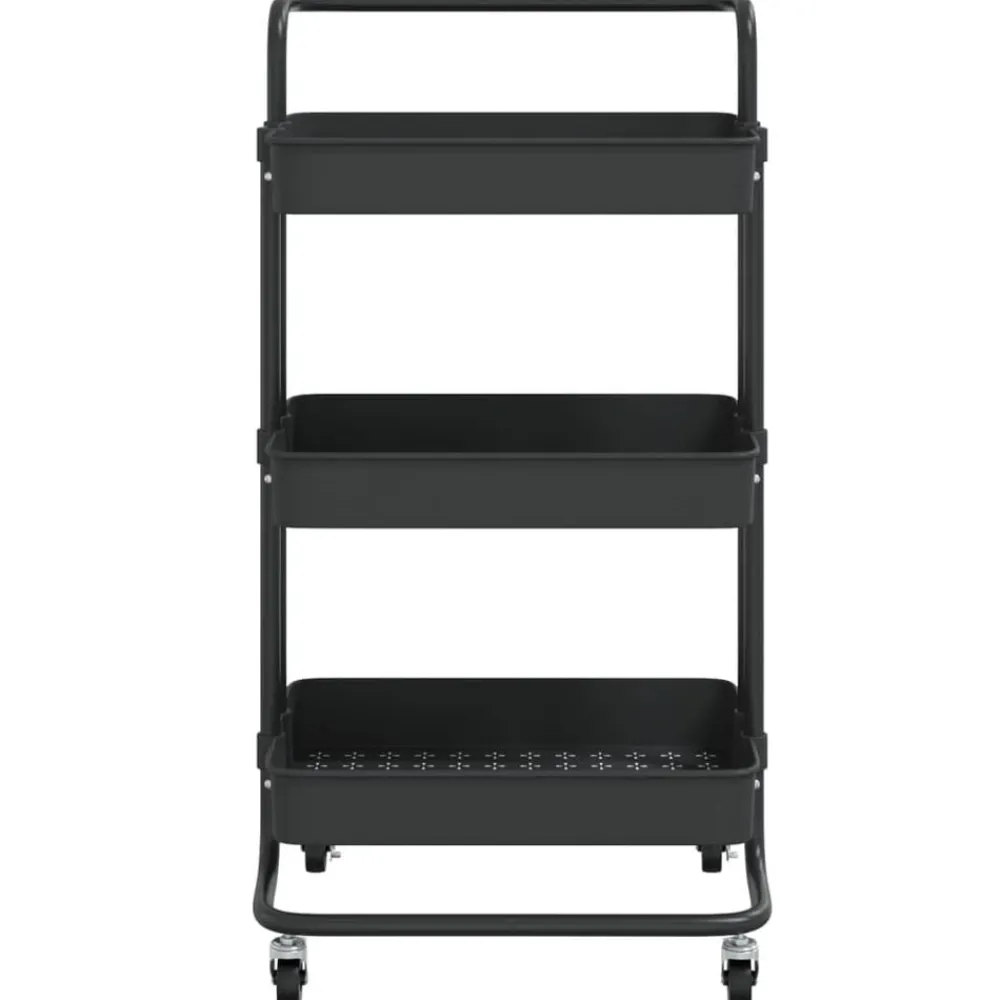 Keukentrolley 3-laags 42x35x85 cm ijzer en ABS>vidaXL Best