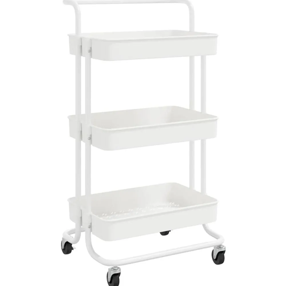 Keukentrolley 3-laags 42x35x85 cm ijzer en ABS>vidaXL New
