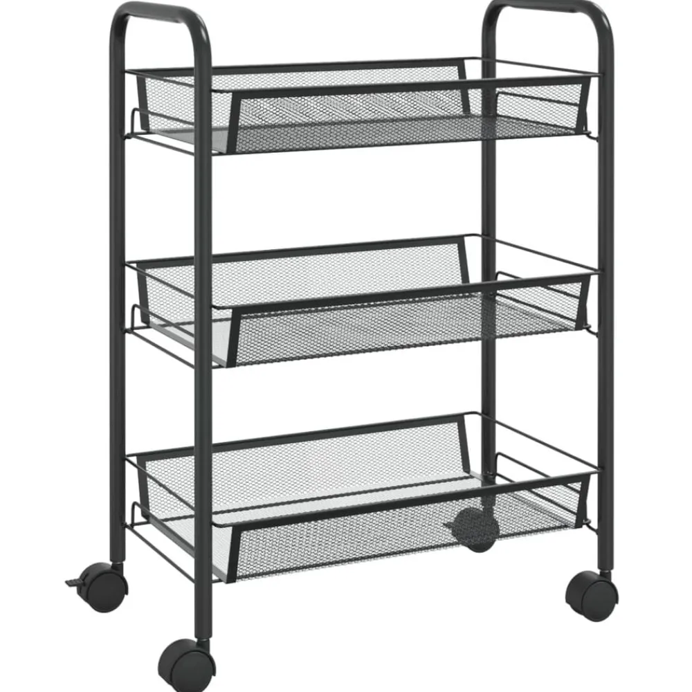 Keukentrolley 3-laags 46x26x64 cm ijzer>vidaXL Outlet