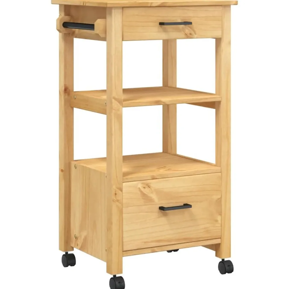 Keukentrolley MONZA 48x40x88,5 cm massief grenenhout>vidaXL Outlet