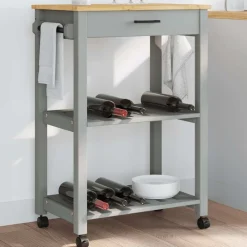 Keukentrolley MONZA 60x40x88,5 cm massief grenenhout>vidaXL Outlet