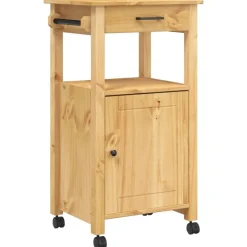 Keukentrolley MONZA 48x40x88,5 cm massief grenenhout>vidaXL Discount