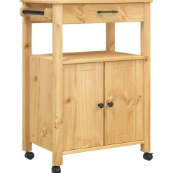 Keukentrolley MONZA 60x40x88,5 cm massief grenenhout>vidaXL Sale