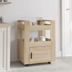 Keukentrolley 60x45x80 cm bewerkt hout kleurig>vidaXL Best