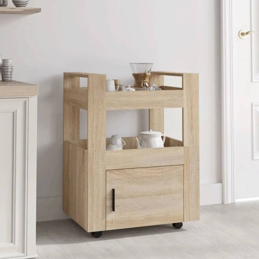 Keukentrolley 60x45x80 cm bewerkt hout kleurig>vidaXL Best