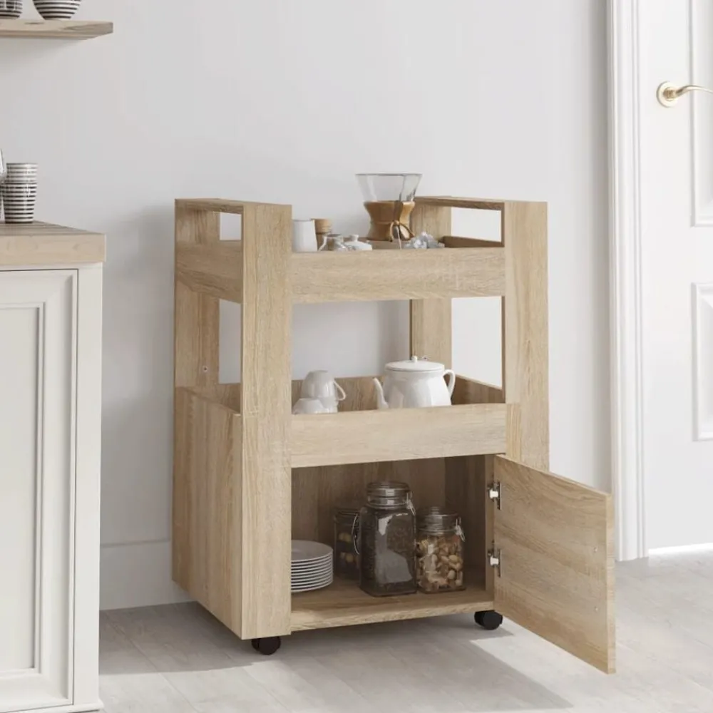 Keukentrolley 60x45x80 cm bewerkt hout kleurig>vidaXL Best