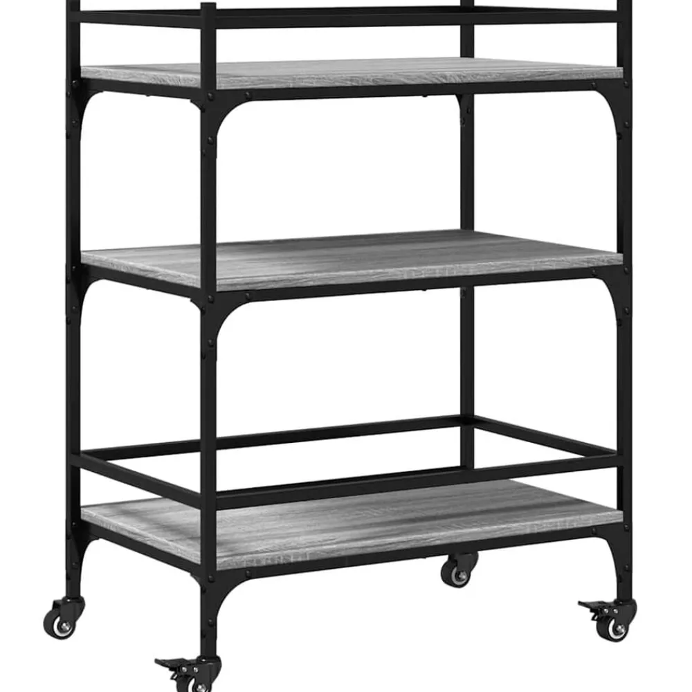 Keukentrolley 65x40x86,5 cm bewerkt hout eiken>vidaXL Discount