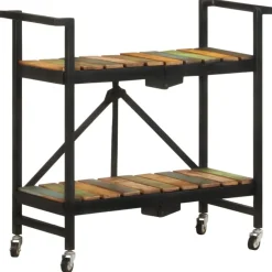 Trolleys*vidaXL Keukentrolley 87x36x81 cm massief gerecycled hout