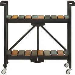 Trolleys*vidaXL Keukentrolley 87x36x81 cm massief gerecycled hout