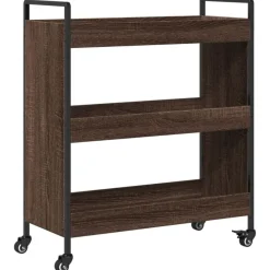 Trolleys*vidaXL Keukentrolley 70x30x82 cm bewerkt hout ig bruin eikenkleur