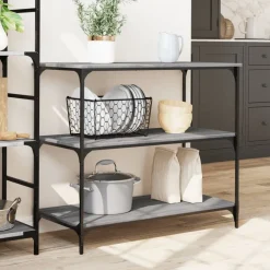 Keukentrolley 102x50x95 cm bewerkt hout eiken><noscript><img width=