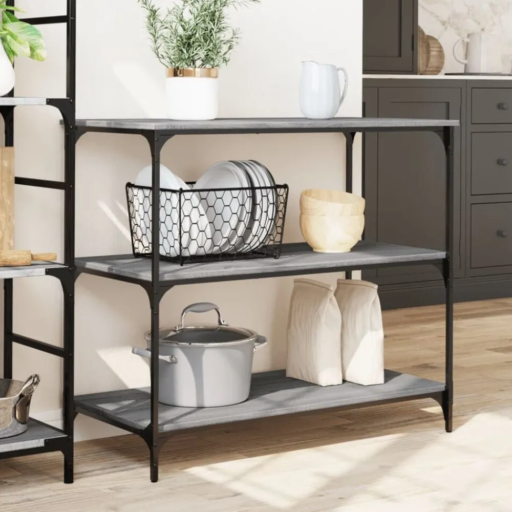Keukentrolley 102x50x95 cm bewerkt hout eiken>vidaXL Clearance