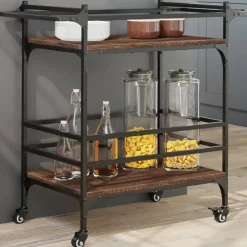 Keukentrolley 82x40x78,5 cm bewerkt hout ig>vidaXL Discount